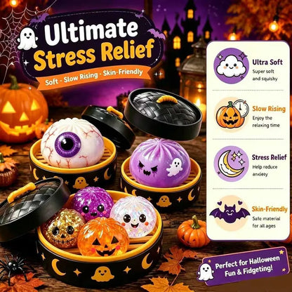 🎃 Halloween Dumpling Squeeze Squishy Toy