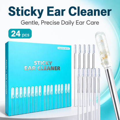 👂 24-Pack Sticky Ear Cleaner Swabs – Disposable Outer Ear Wax Cleaning Tool