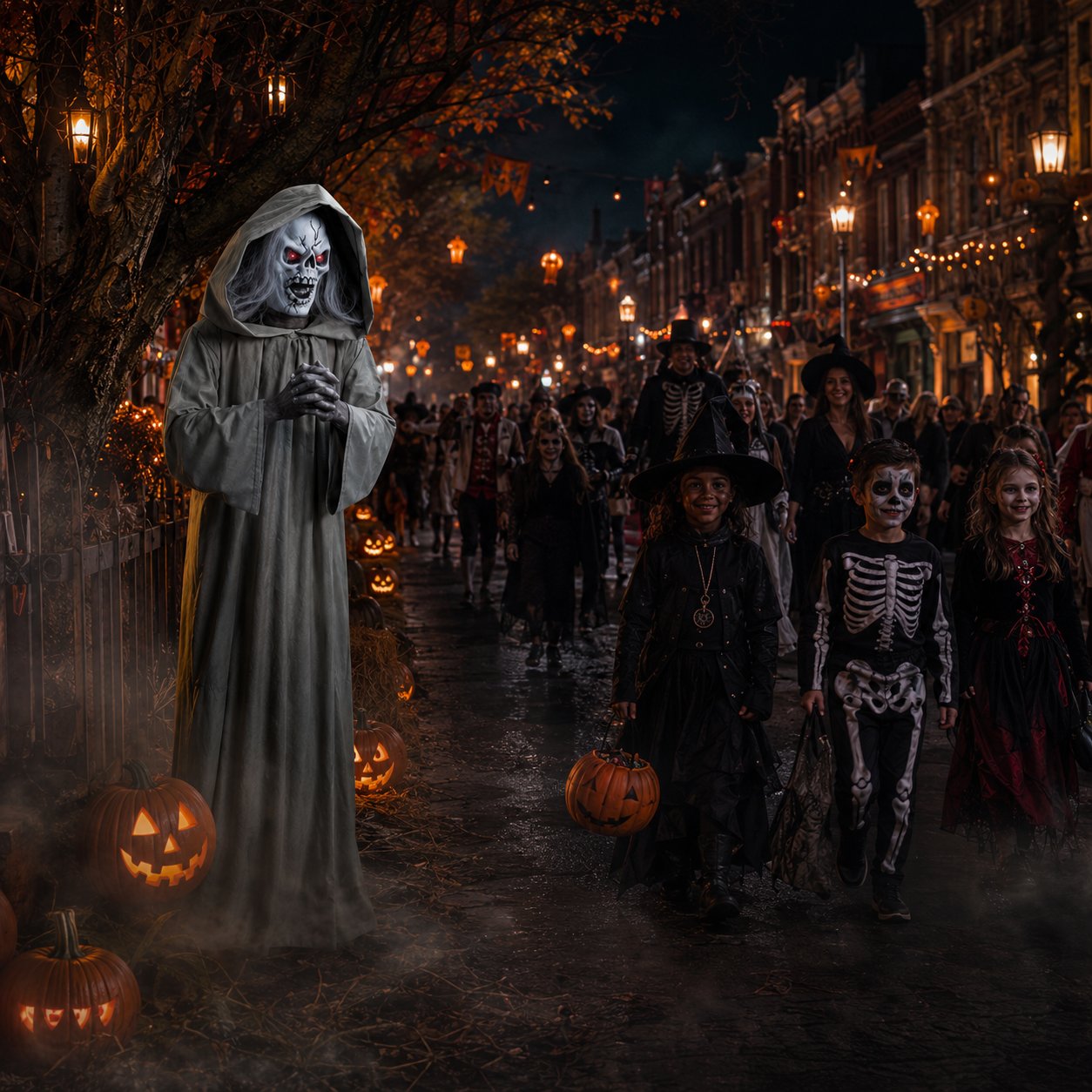 Halloween Animated Jumping Scare Ghost – Motion-Activated Haunted House Prop