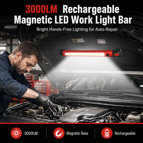 Father's Day Promotion SAVE 49% & FREE SHIPPING🔥3000LM Rechargeable Magnetic LED Work Light Bar