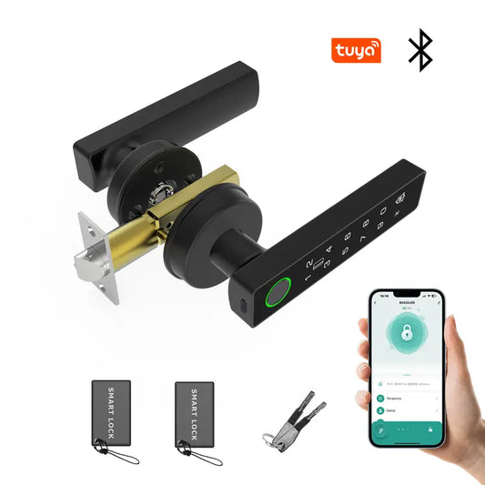 🔥Last Day Limited To 20 Units！⚡⏰🔒 Smart Fingerprint Door Lock – Keyless App-Controlled Handle