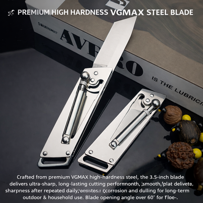 VGMAX All Stainless Steel Folding Pocket Knife