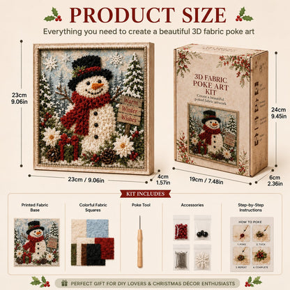 3D Snowman Christmas Art Kit