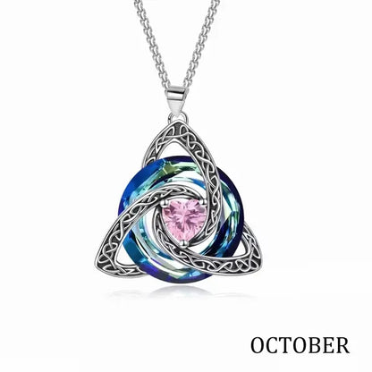 💎 Birthstone Celtic Knot Necklace for Women