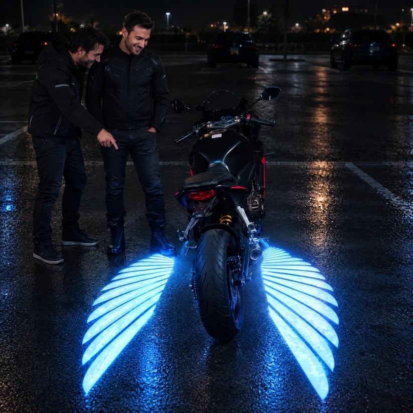 🏍️Angel Wing Motorcycle LED Projector Lights