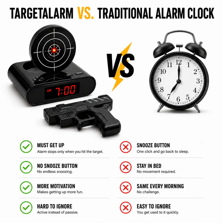 🎯 Fun Pistol-Shooting Alarm Clock⏰— Make Every Morning a Game