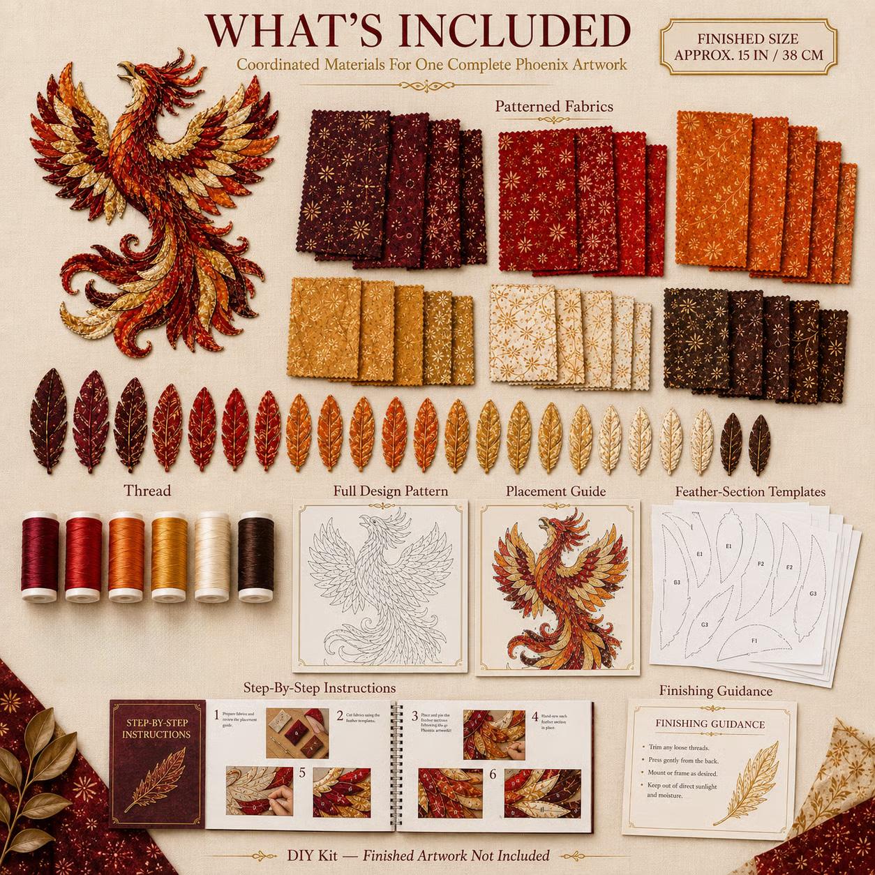🌙 Beginner-Friendly Mythic Wilds DIY Patchwork Art Kit – Complete Sewing Craft Set 💕