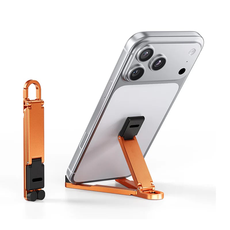 💯🔥HOT SALE 50% OFF🎁📱Mini Aluminum Phone Stand Keychain Foldable Desktop Holder – Small Gadget, Big Convenience✨
