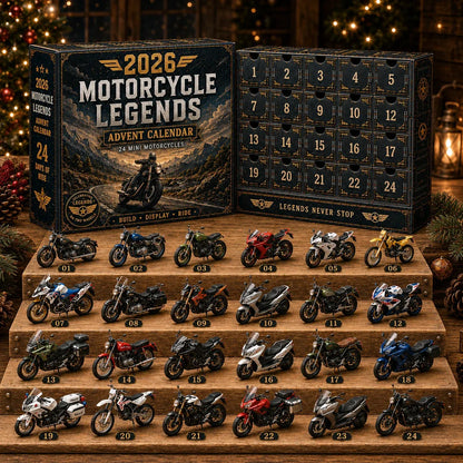 🔥🎁2026 Motorcycle Legends Advent Calendar – 24 Days, 24 Mini Motorcycles, 24 Legendary Rides