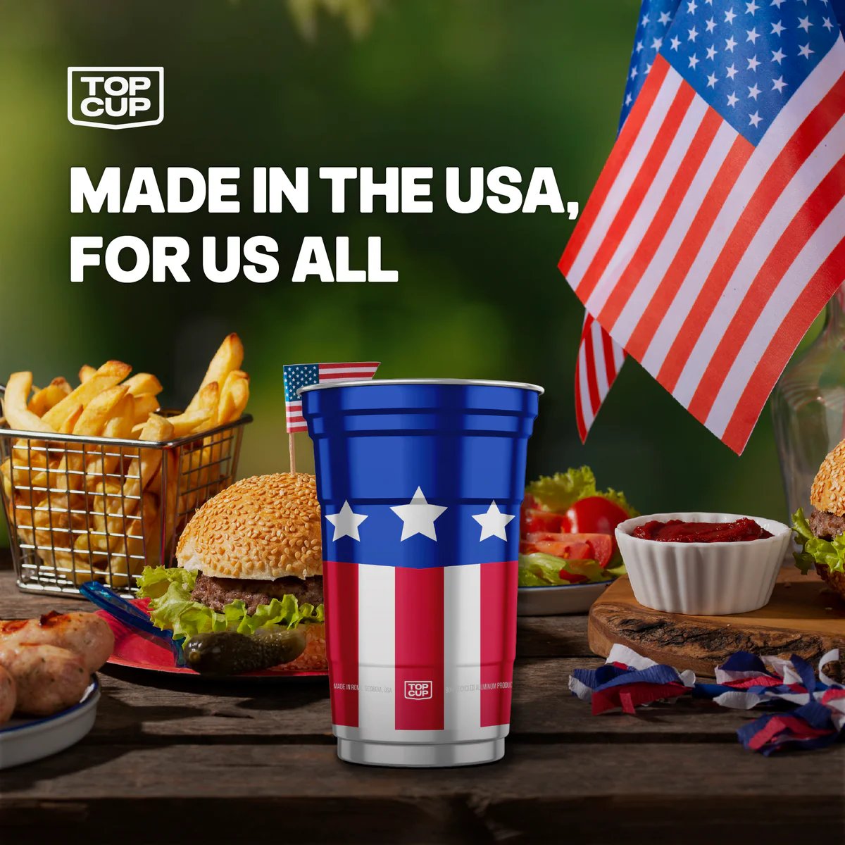 🇺🇸 250th Anniversary Patriotic Aluminum Party Cups (20oz)