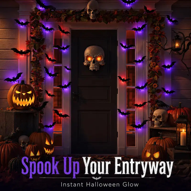 🔥Halloween Sale - 50% off 🎃3D Bat LED Wall Light Decor 🦇✨ – Easy Installation | Soft LED Glow for Living Room/Bedroom Festive Vibe
