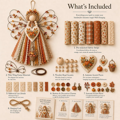 🪽 Angel Fabric Hanging DIY Kit – Create a Beautiful Handmade Angel Decoration