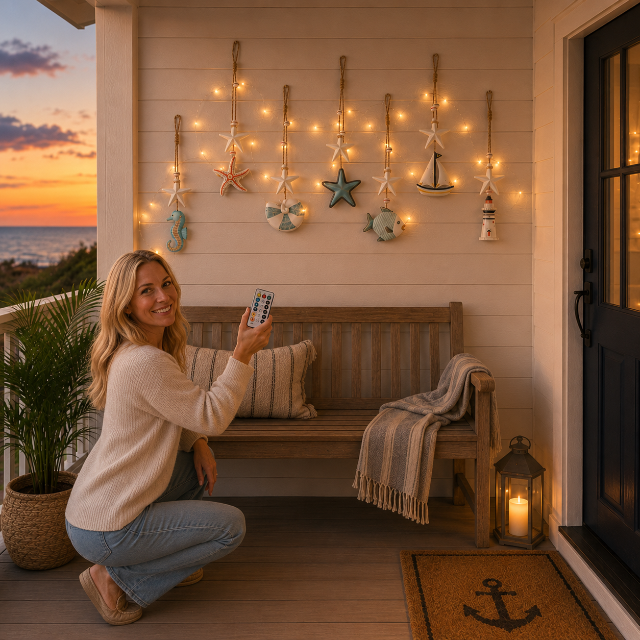 🌊✨ Seaside Glow Wall Hangings — Set of 7 🏡💙 Bring the Quiet Charm of the Coast Into Your Home 🌴🐚