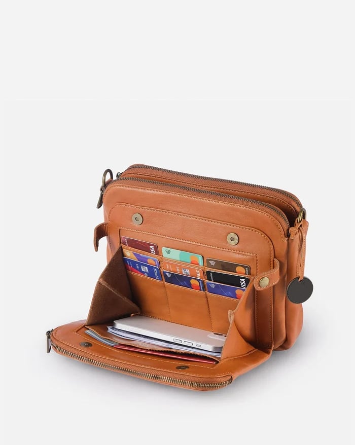 🔥LAST DAY 49% OFF- Three-Layer Leather Crossbody Shoulder Bag