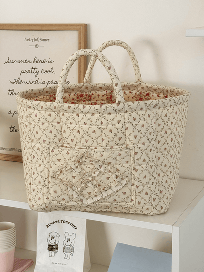 Car storage basket with handle - foldable washable storage basket and multi-purpose fabric box
