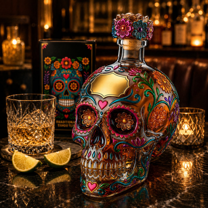 🔥🍷Limited edition Day of the Dead tequila bottle🎁