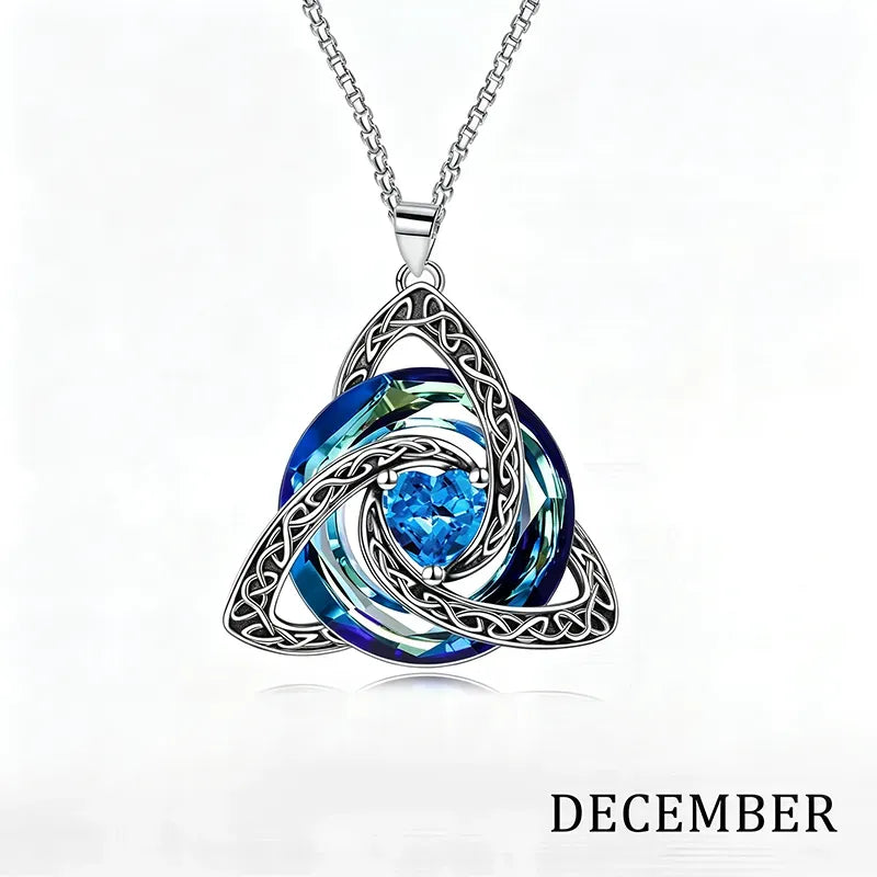 💎 Birthstone Celtic Knot Necklace for Women