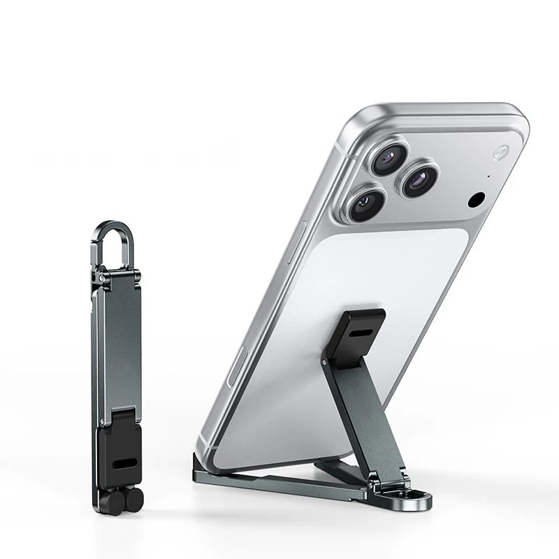 💯🔥HOT SALE 50% OFF🎁📱Mini Aluminum Phone Stand Keychain Foldable Desktop Holder – Small Gadget, Big Convenience✨