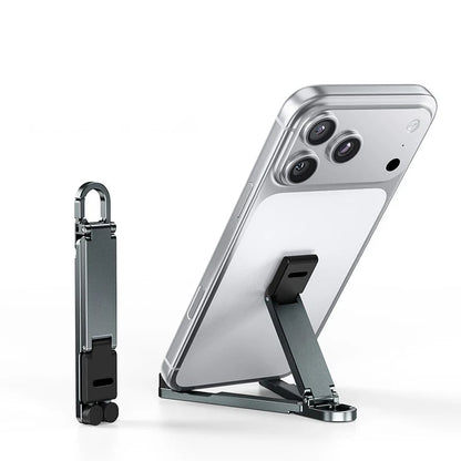 💯🔥HOT SALE 50% OFF🎁📱Mini Aluminum Phone Stand Keychain Foldable Desktop Holder – Small Gadget, Big Convenience✨