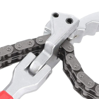 Heavy Duty Chain Oil Filter Wrench | Adjustable Removal Spanner for Auto Maintenance