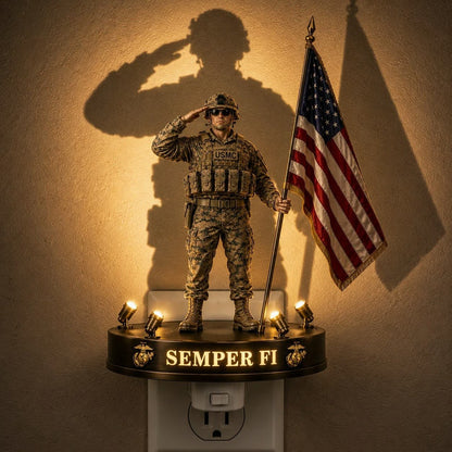 🔥LAST DAY 49% OFF- 🎇U.S. Marine Corps Semper Fi Shadow Night Light