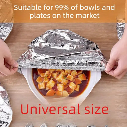 🏠🍲Home dining table & food container aluminum foil heat-retaining cover