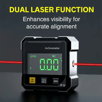 🔥LAST DAY 49% OFF - 🛠️4-Side Magnetic Digital Angle Gauge with Laser