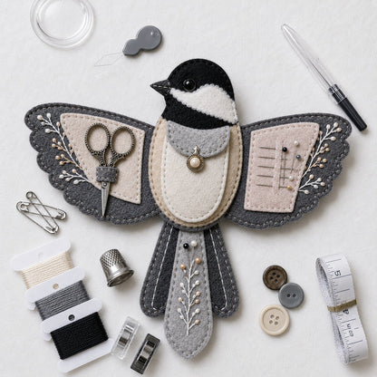 🐦🎁Bird-Shaped Felt Sewing Organizer DIY Kit✂️ – 🪡More Than Storage, A Handmade Work of Art