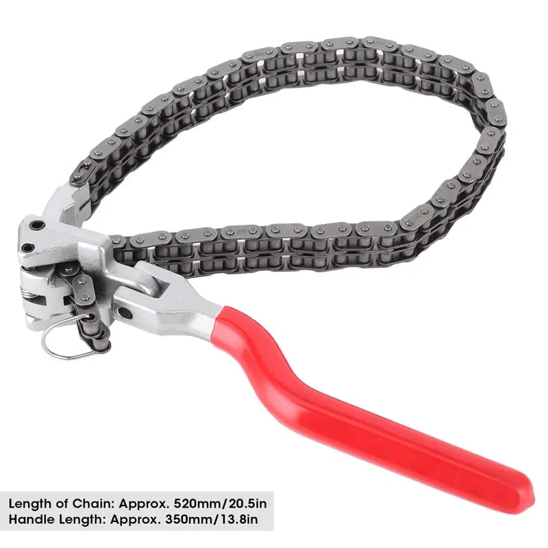 Heavy Duty Chain Oil Filter Wrench | Adjustable Removal Spanner for Auto Maintenance