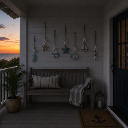 🌊✨ Seaside Glow Wall Hangings — Set of 7 🏡💙 Bring the Quiet Charm of the Coast Into Your Home 🌴🐚
