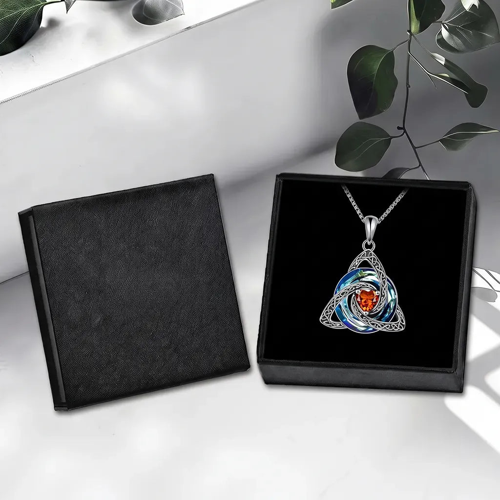 💎 Birthstone Celtic Knot Necklace for Women