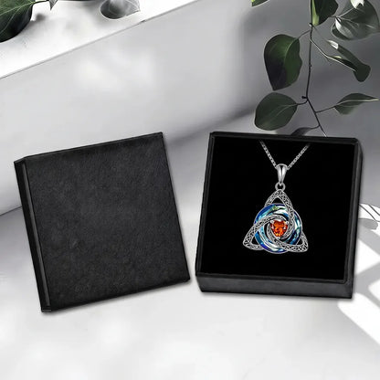 💎 Birthstone Celtic Knot Necklace for Women