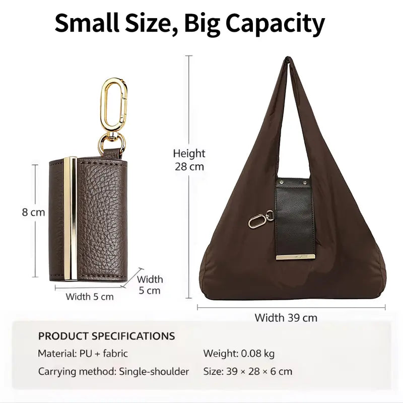 👜 Foldable Keychain Tote Bag ✨ | 🛍️ Portable Reusable Shopping Bag 💕 Compact, Lightweight & Easy to Carry 🔑