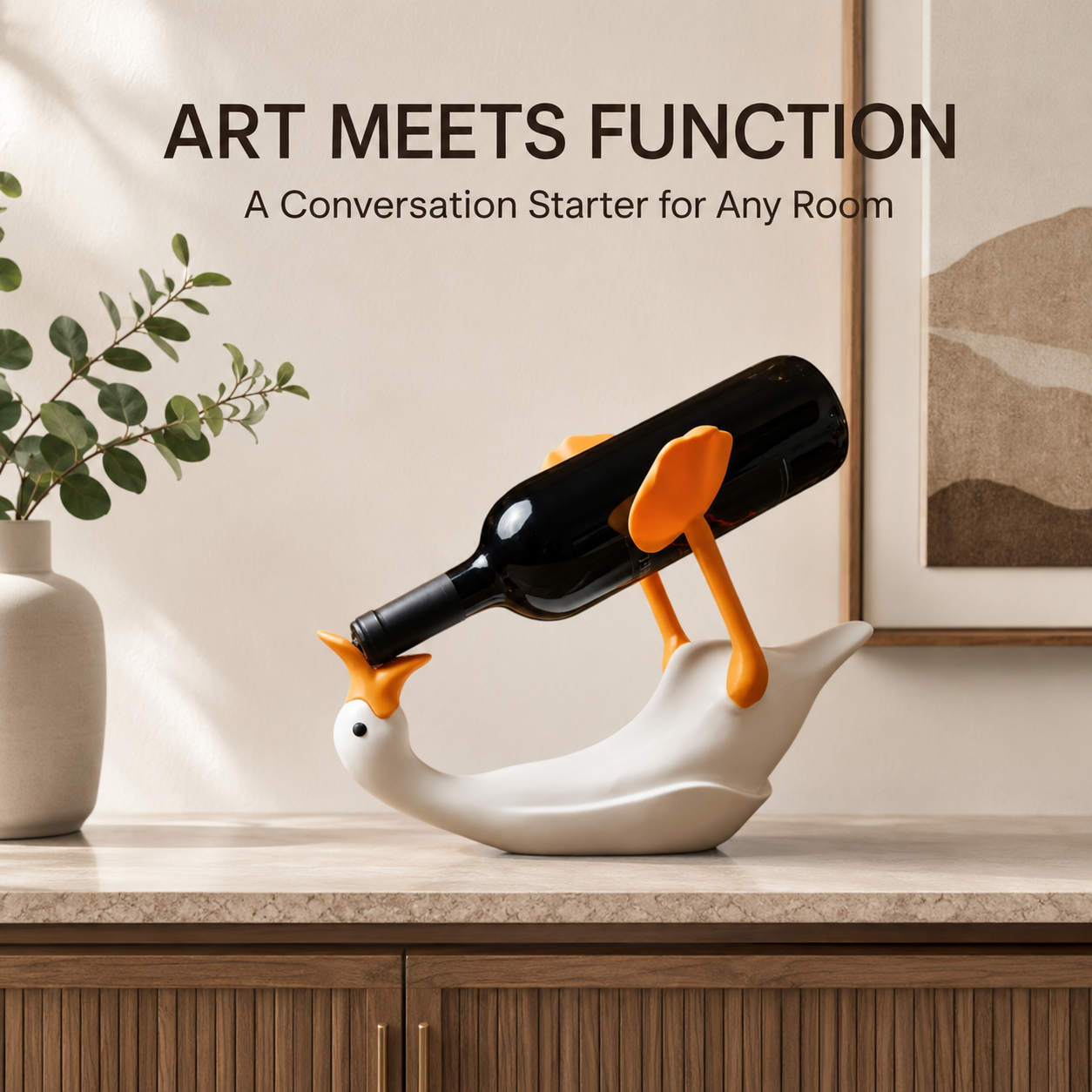 🔥Hot Sale⚡🪿 Goose-Shaped Wine Bottle Holder🍷 ✨