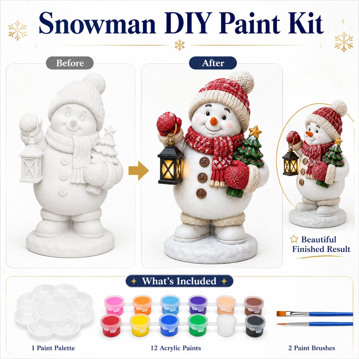 - 🎨 Beginner-Friendly DIY Christmas Figurine Painting Kit | Create Your Own Festive Holiday Decorations 🎄💕