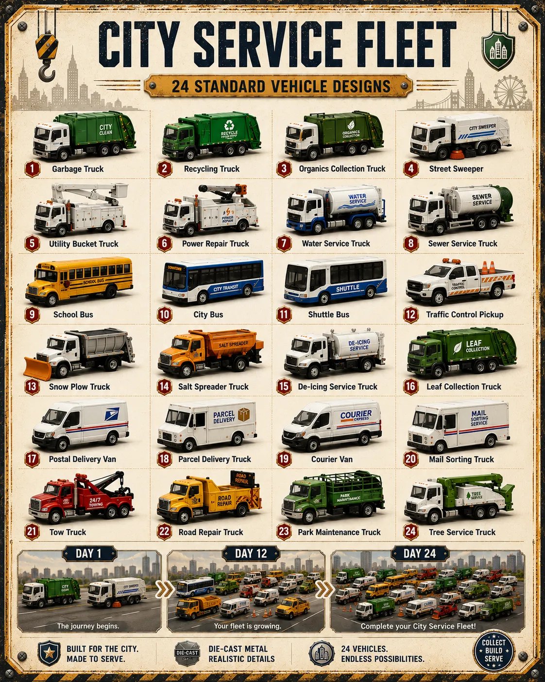 Build the Fleet Collection 24-Day Vehicle Advent Calendar Series | ✨A New Adventure Every Morning