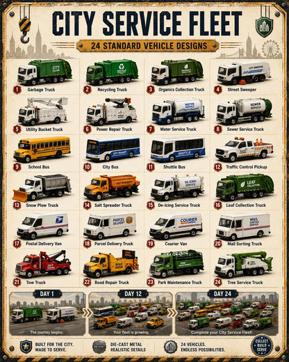 Build the Fleet Collection 24-Day Vehicle Advent Calendar Series | ✨A New Adventure Every Morning