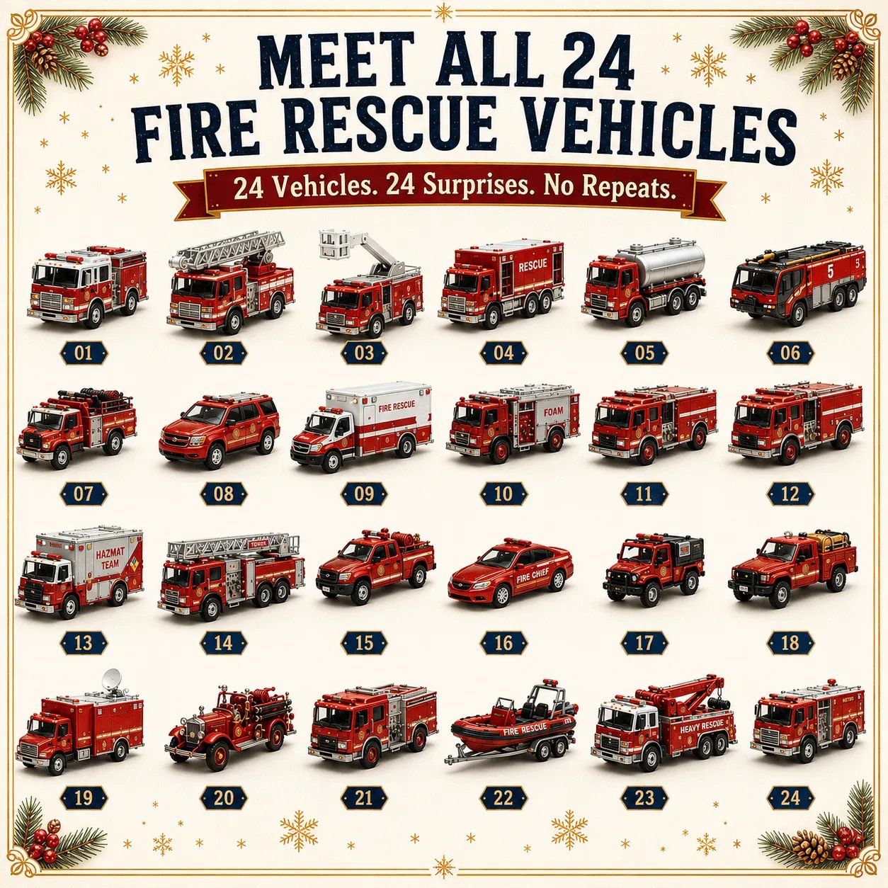 Build the Fleet Collection 24-Day Vehicle Advent Calendar Series | ✨A New Adventure Every Morning