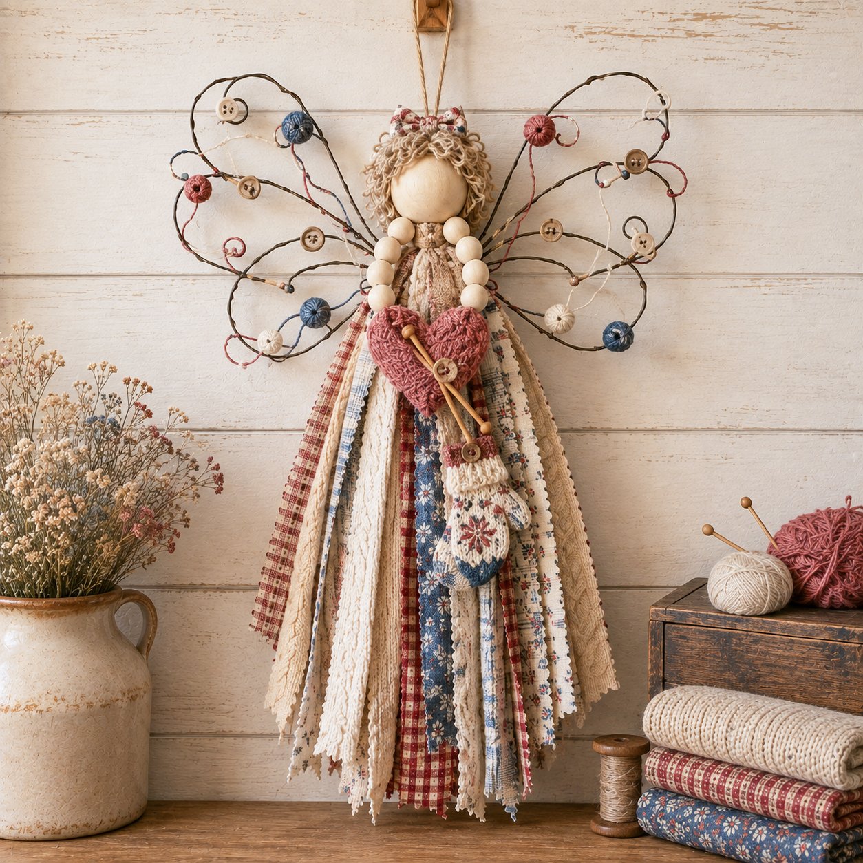 🪽 Angel Fabric Hanging DIY Kit – Create a Beautiful Handmade Angel Decoration