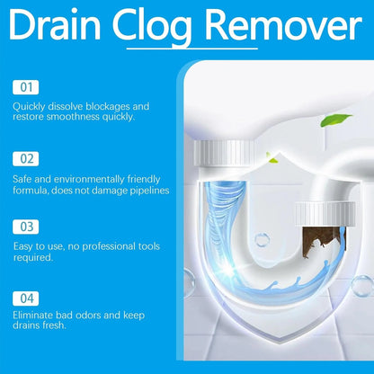 Fast Dissolve Drain Clog Remover Tablets Household Pipe Deodorant Cleaner