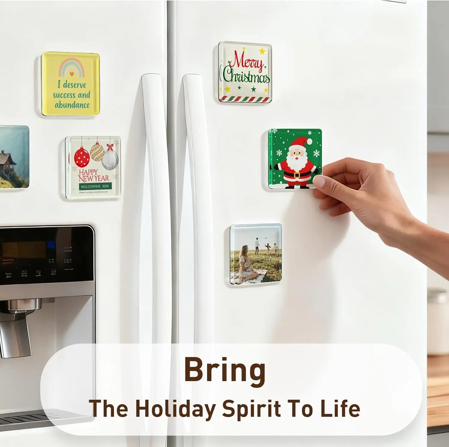 ☀️📸 2"×2" Clear Acrylic Magnetic Photo Frames – DIY Fridge Magnets for Summer Memories 🧲✨