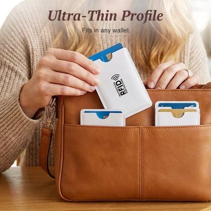 [8-Pack] RFID Blocking Sleeves: Slim & Lightweight Protection for Credit & ID Cards