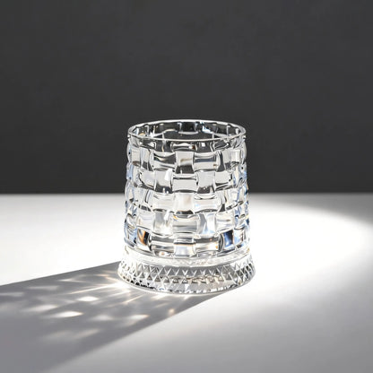 Luxury 360° Spinning Crystal Glass – Star-Cut Stress Relief Whiskey & Wine Glass
