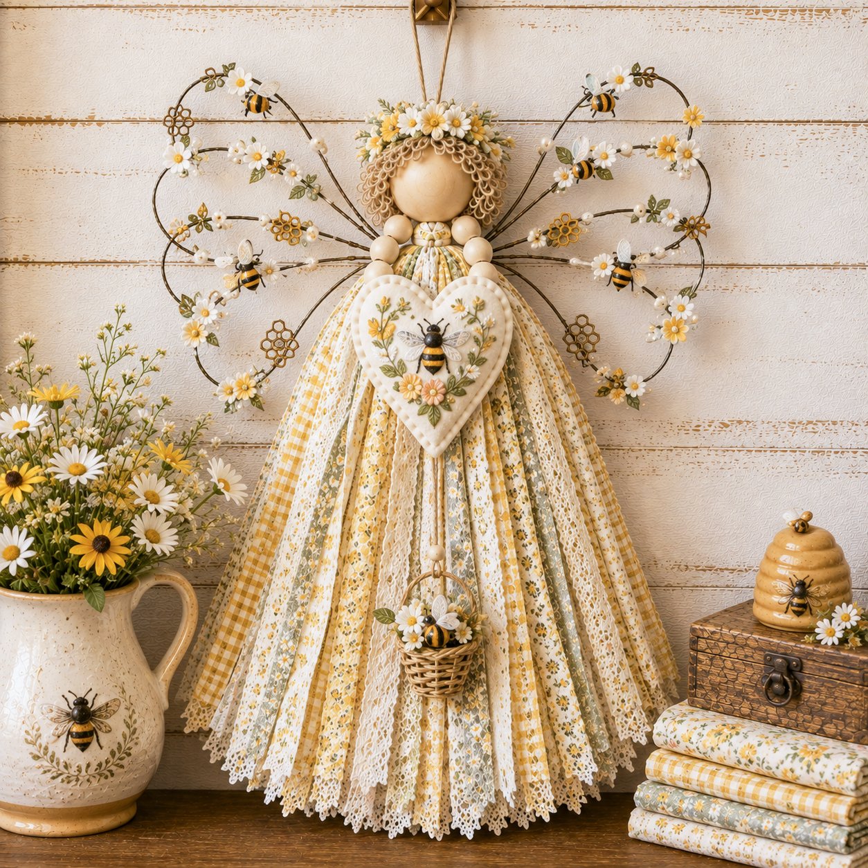 🪽 Angel Fabric Hanging DIY Kit – Create a Beautiful Handmade Angel Decoration
