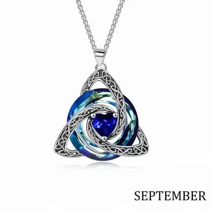 💎 Birthstone Celtic Knot Necklace for Women