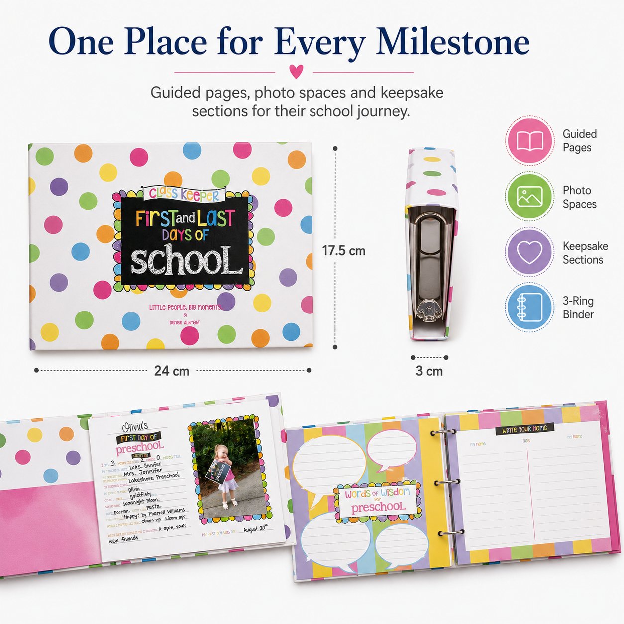🔥LAST DAY 50% OFF - 📚First & Last Day School Memory Keepsake Binder