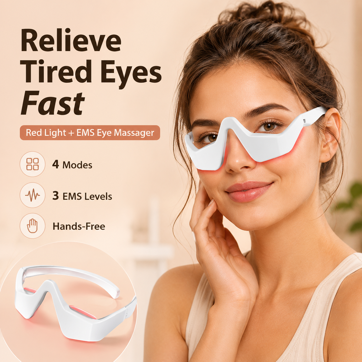 ✨ Under Eye Red Light Therapy Device – Restore Bright, Refreshed-Looking Eyes