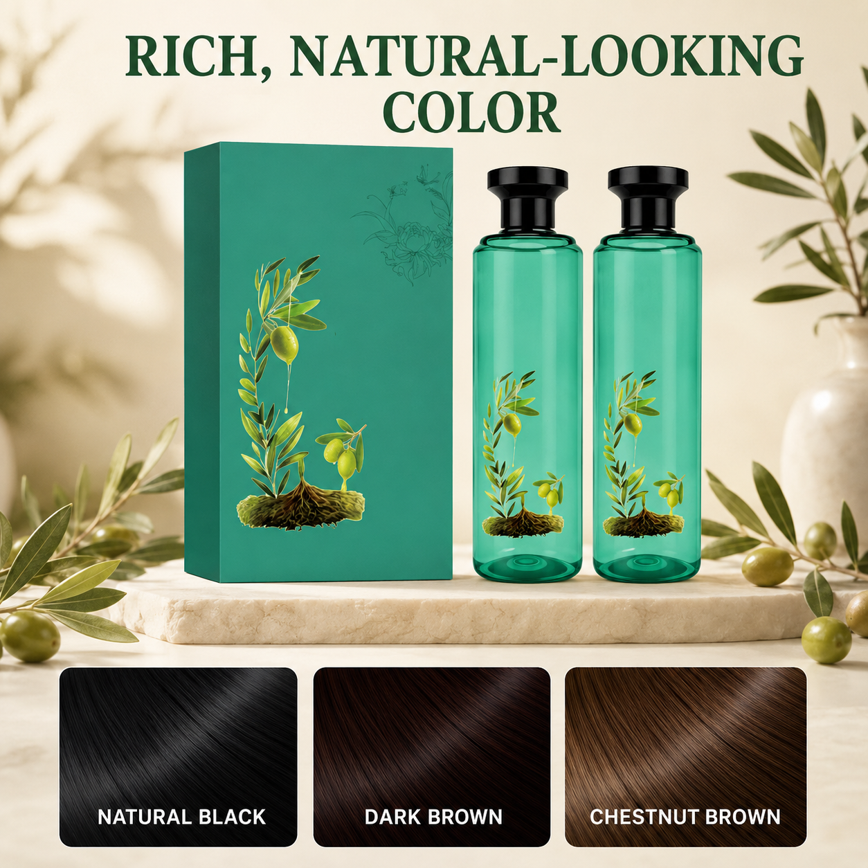 Long-Lasting Botanical Essential Oil Hair Dye