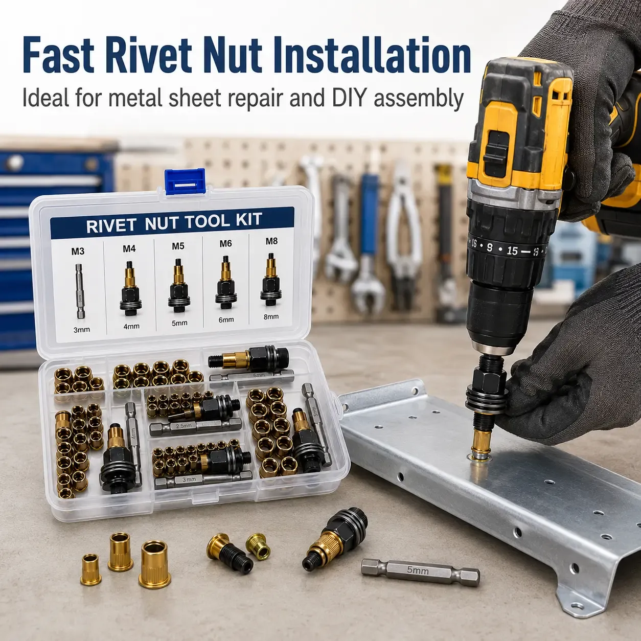 🔩 Rivet Nut Tool Kit – Fast Rivet Nut Installation