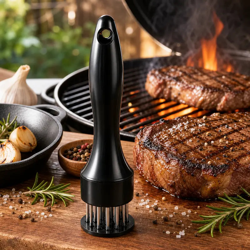 🥩✨ Stainless Steel Meat Tenderizer – 🔥Makes Meat More Tender and Juicy 🔪🍖